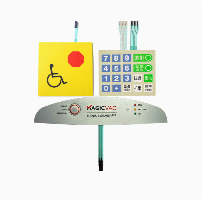 Interruttore a membrana flessibile in PVC